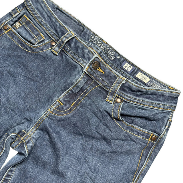 miss me straight leg women designer unisex jeans (w28)