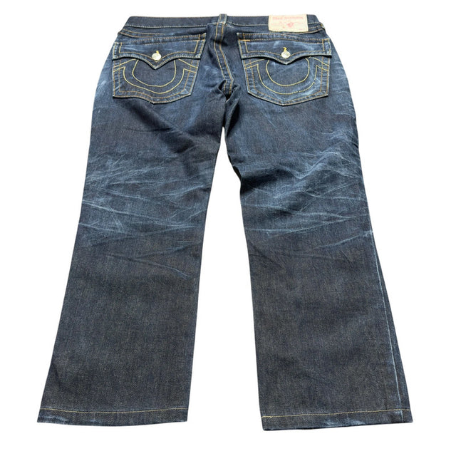true religion baggy/straight leg unisex jeans (w34)