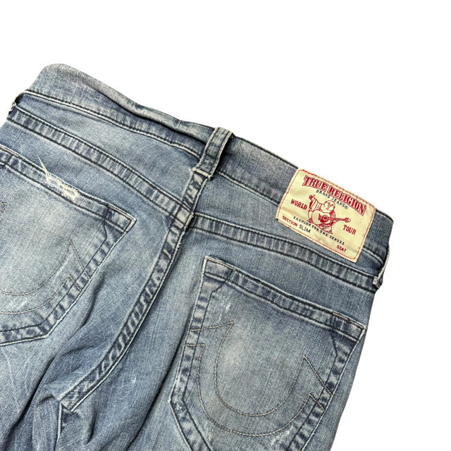 true religion straight leg/slim low waist designer women jeans (w30)