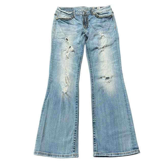 Miss me flared/bootcut low waist women designer jeans(w32)