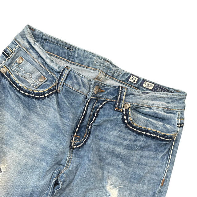 Miss me flared/bootcut low waist women designer jeans(w32)