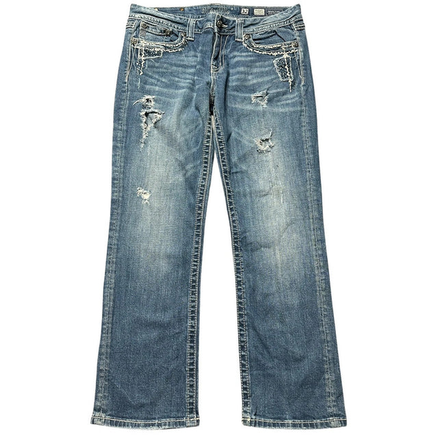 Miss me baggy/straight leg low waist women designer jeans(w32)