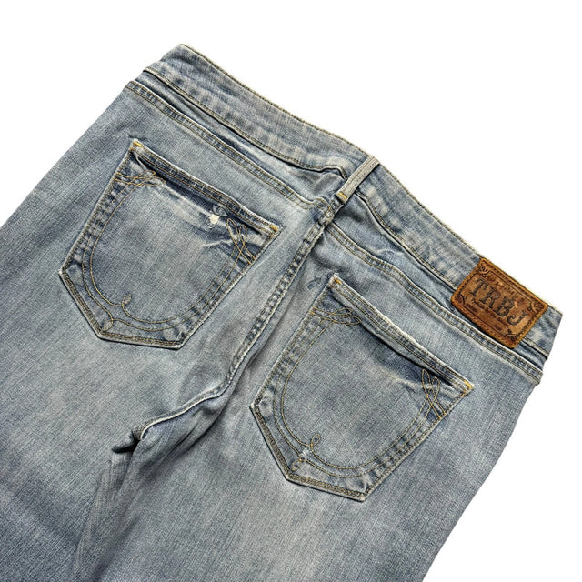 True Religion flared/bootcut low waist women designer jeans(w31)