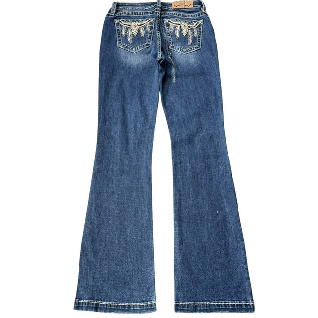 Miss me flared/bootcut low waist women designer jeans(w28)