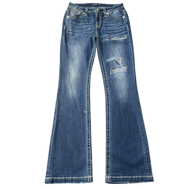 Miss me flared/bootcut low waist women designer jeans(w28)