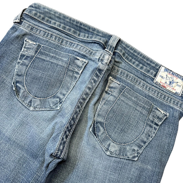 True Religion baggy/straight leg unisex Women Jeans(w31)