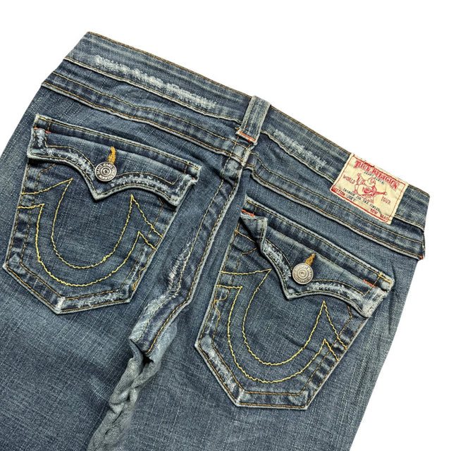 True Religion flared/bootcut low waist women designer jeans(w30)