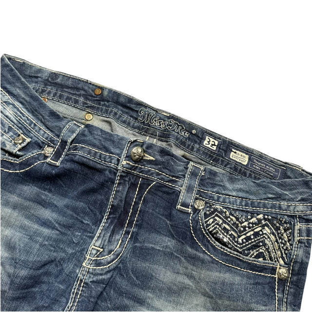 Miss me flared/bootcut low waist women designer jeans(w32)