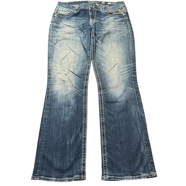 Miss me flared/bootcut low waist women designer jeans(w32)