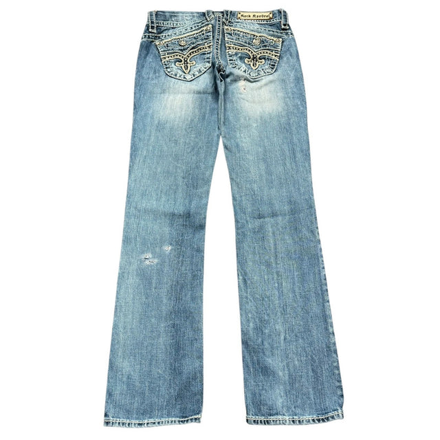 Rock Revival Straight leg low waist women designer jeans(w28)