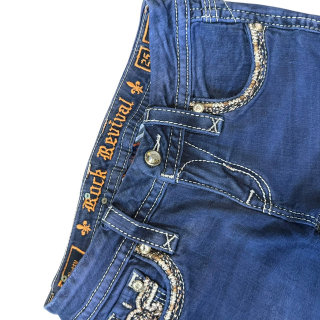 Rock Revival Straight/slim low waist women designer jeans(w25)