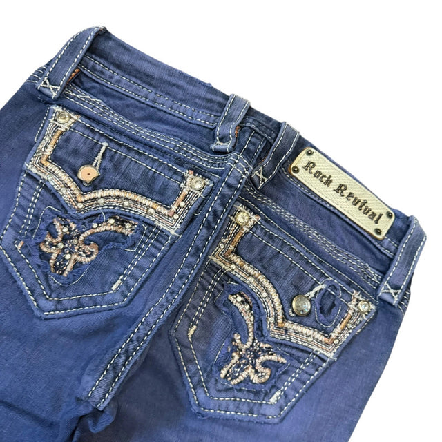 Rock Revival Straight/slim low waist women designer jeans(w25)