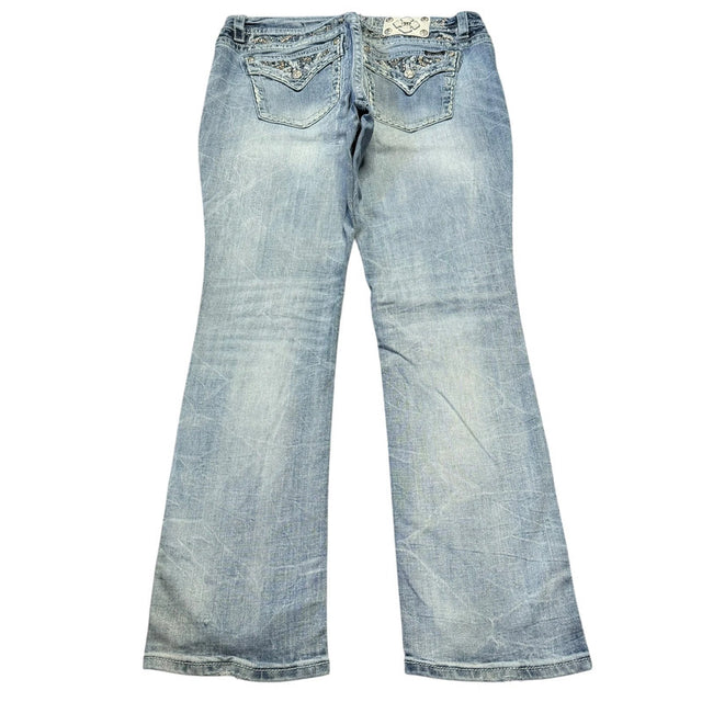 Miss me straight mid waist women designer jeans(w34)