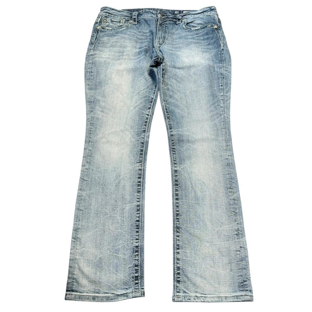 Miss me straight mid waist women designer jeans(w34)