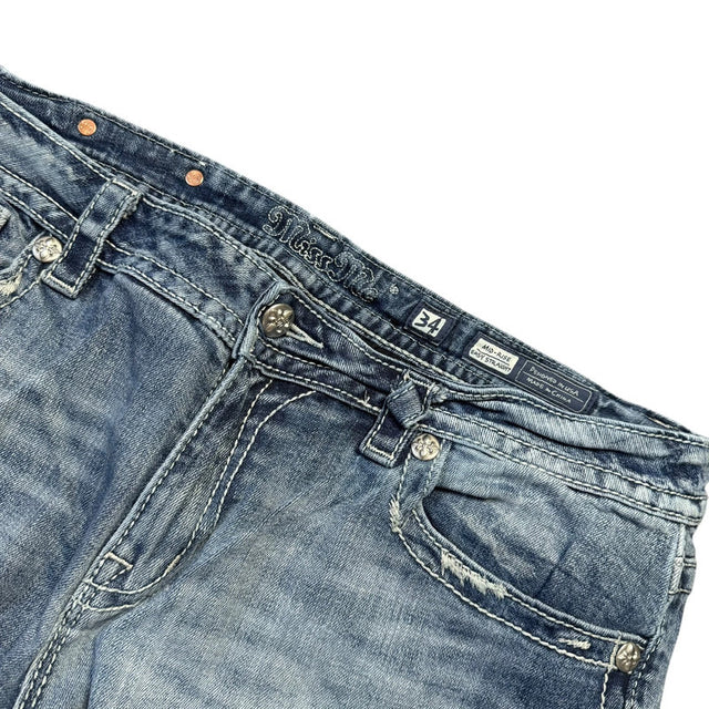 Miss me straight mid waist women designer jeans(w34)