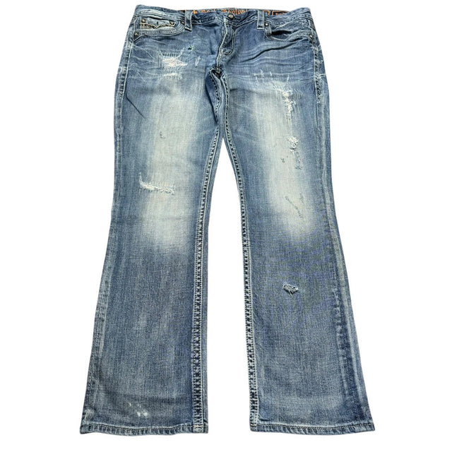 Rock Revival Straight low waist women designer Jeans(w34)