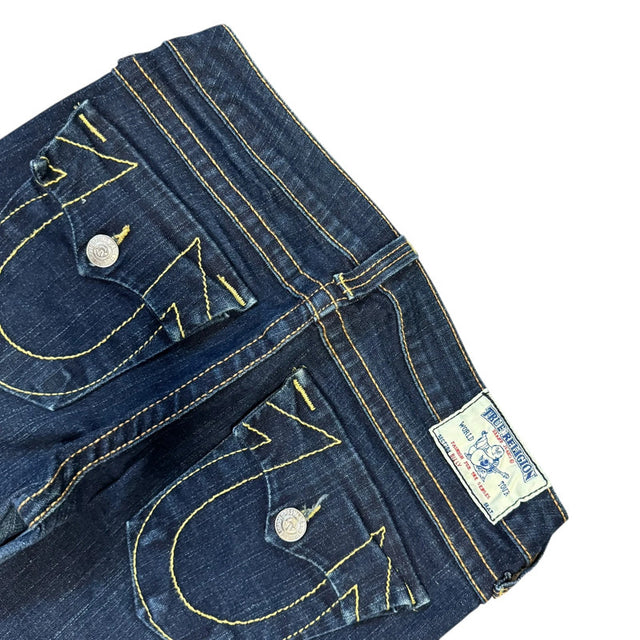 True Religion straight leg low waist women designer jeans(w30)