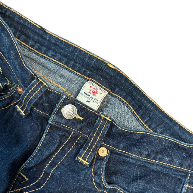 True Religion straight leg low waist women designer jeans(w30)