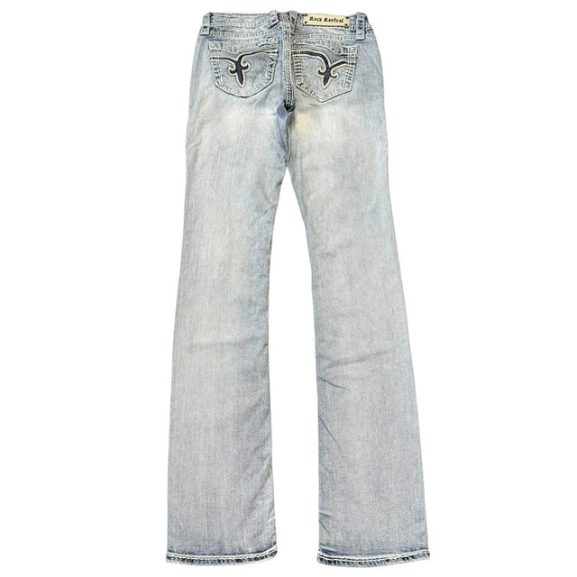 Rock revival straight leg low waist women designer jeans(w29)