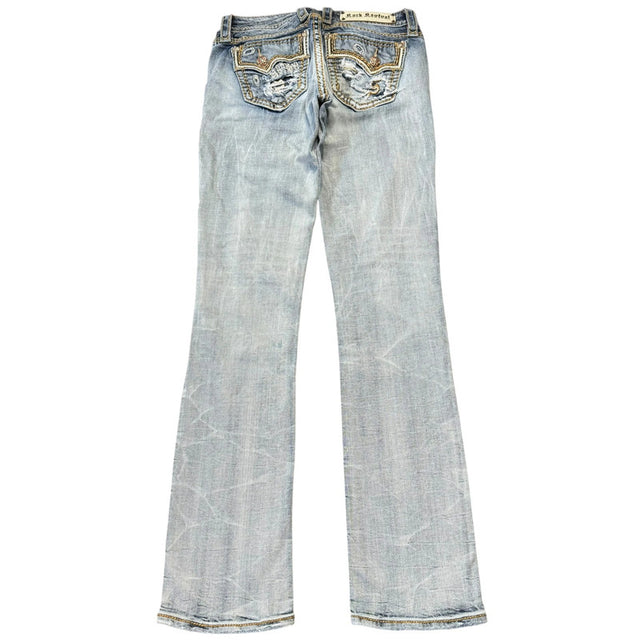 Rock Revival Straight leg low waist women designer jeans(w27)