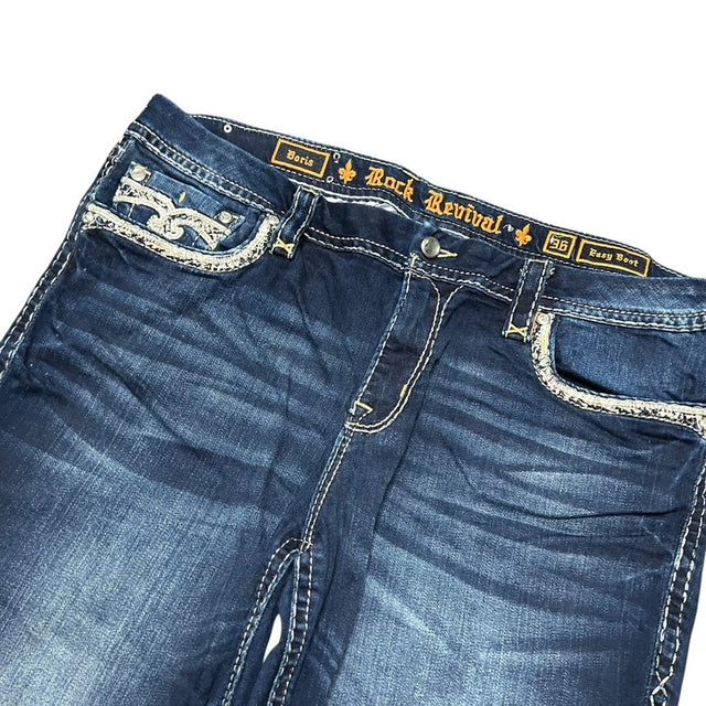 Rock Revival flared/bootcut mid waist women designer jeans(w36)