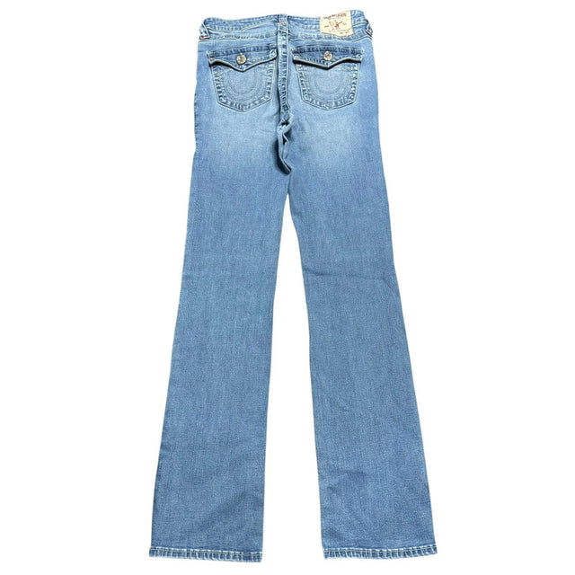 True Religion straight mid waist women designer jeans(w27)