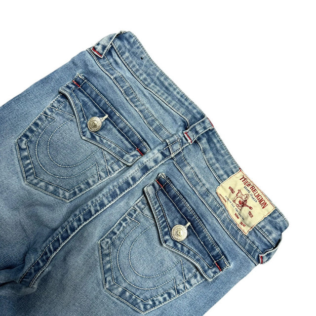 True Religion straight mid waist women designer jeans(w27)