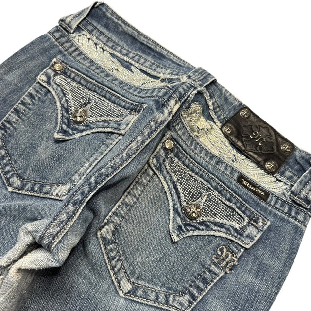 Miss me flared/bootcut low waist women designer jeans(w28)