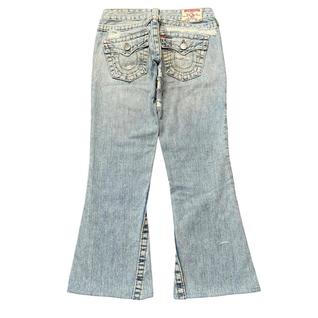 True religion flared/bootcut low waist women designer jeans(w25)