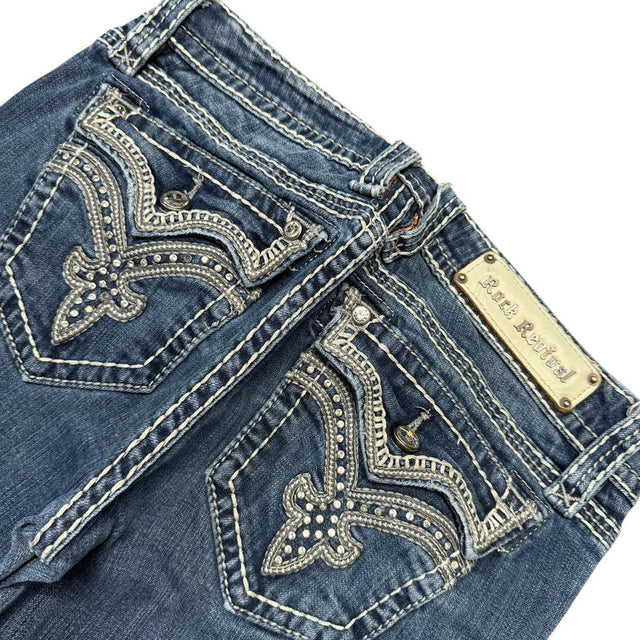 Rock Revival flared/bootcut low waist women designer jeans(w30)