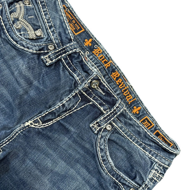 Rock Revival flared/bootcut low waist women designer jeans(w30)