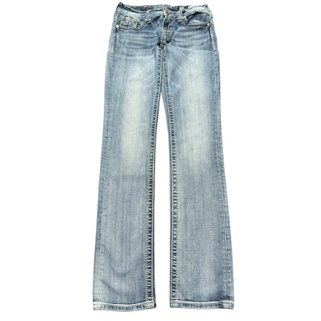 Miss me straight leg low waist women designer jeans(w26)