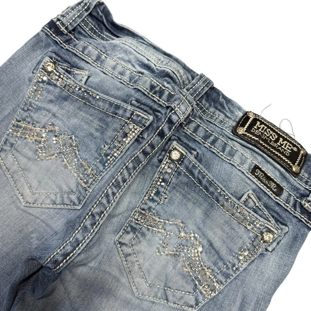Miss me straight leg low waist women designer jeans(w26)