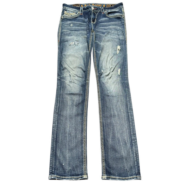 Rock Revival straight leg low waist women designer jeans(w30)
