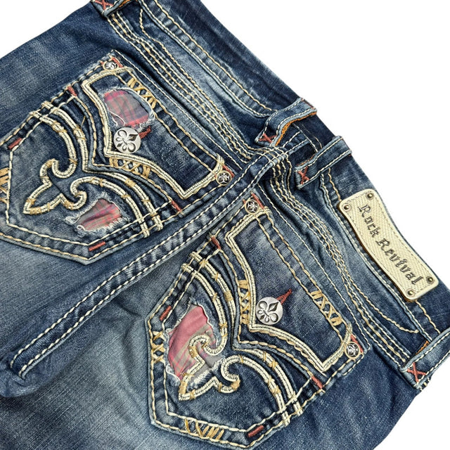 Rock Revival straight leg low waist women designer jeans(w30)