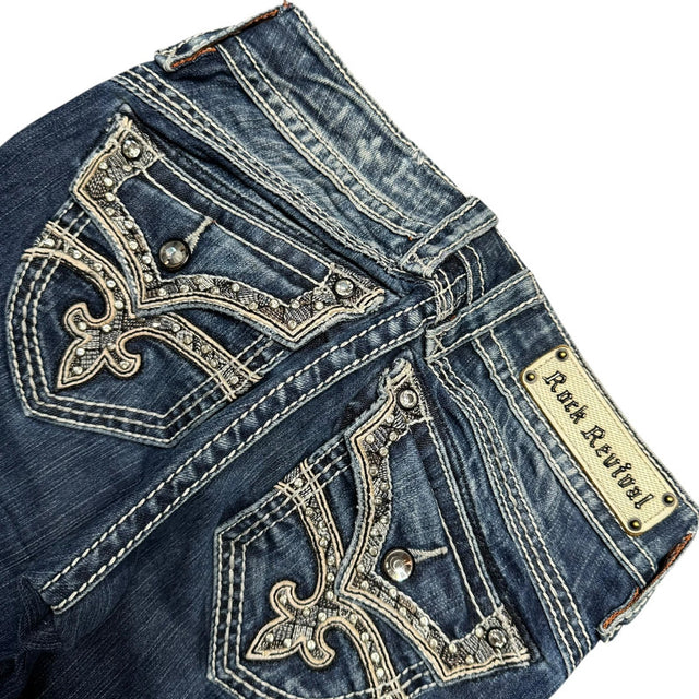 Rock Revival Straight leg low waist women jeans(w27)