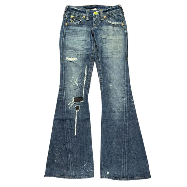 True Religion flared/bootcut low waist women Designer jeans(w25)