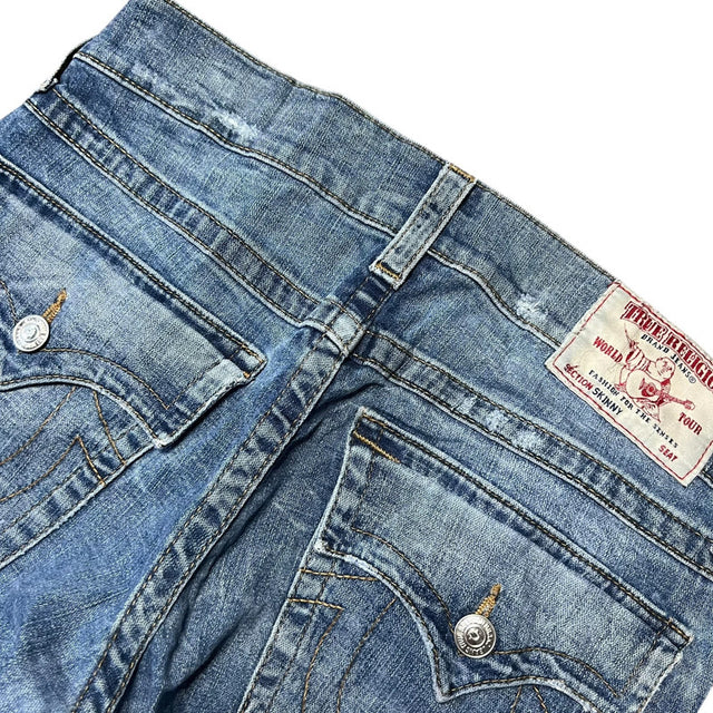 True Religion slim mid waist women designer jeans(w33)