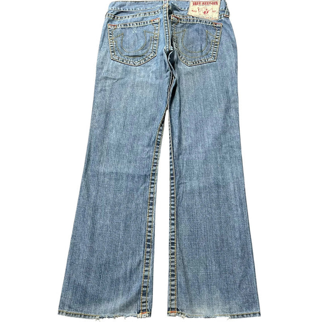 True Religion baggy/straight leg unisex designer jeans(w33)