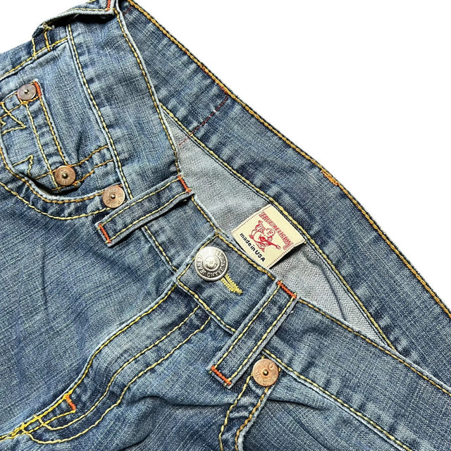 True Religion baggy/straight leg unisex designer jeans(w33)
