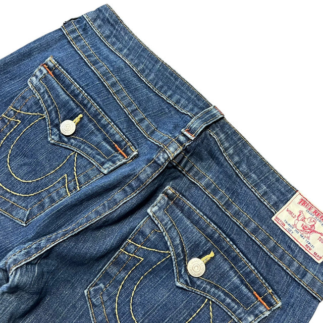 True Religion flared/bootcut low waist women designer jeans(w32)