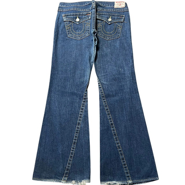 True Religion flared/bootcut low waist women designer jeans(w32)