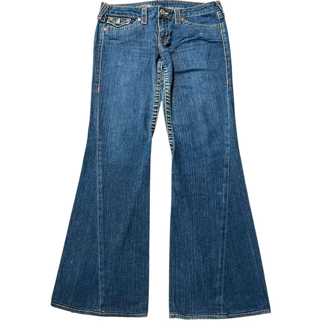 True Religion flared/bootcut low waist women designer jeans(w32)