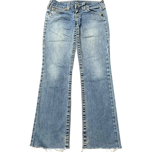 True Religion straight leg low waist women designer jeans(w28)