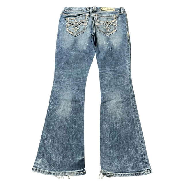 Rock Revival flared/bootcut mid Rise women designer Jeans(w33)