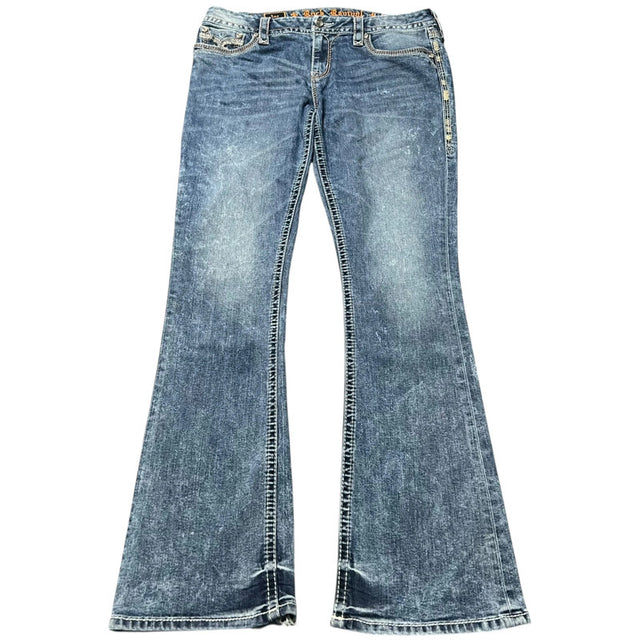 Rock Revival flared/bootcut mid Rise women designer Jeans(w33)