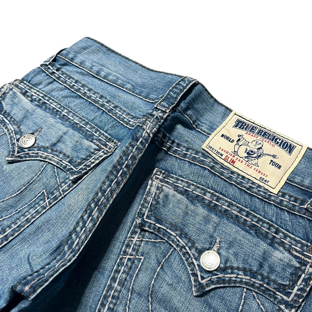 True Religion straight/slim mid Rise women designer jeans(w29)