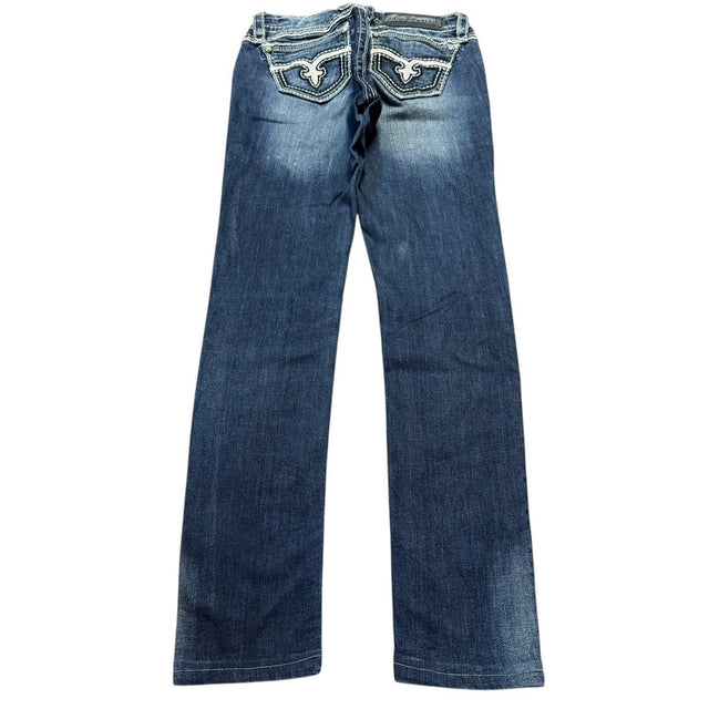 Rock revival low waist women designer slim/skinny jeans(w28)