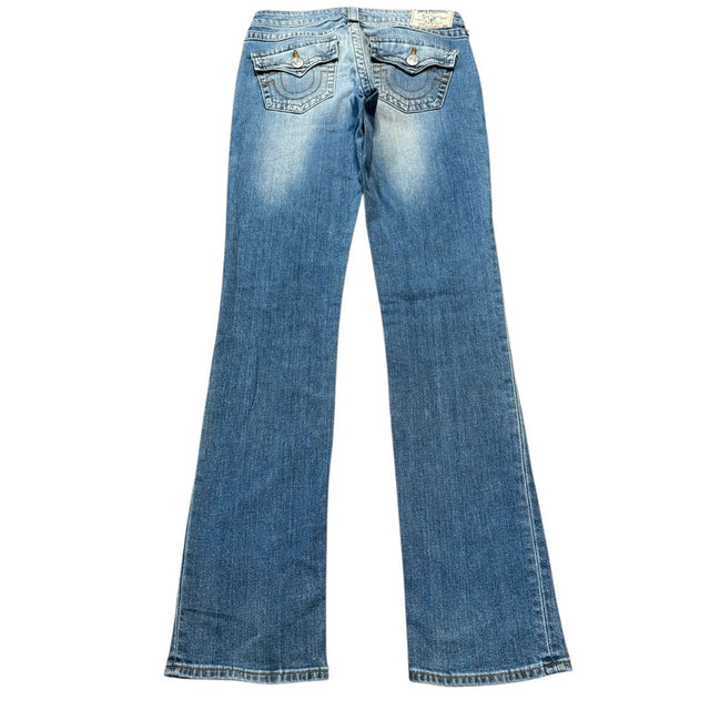 True Religion low waist straight/slim women designer Jeans(w27)