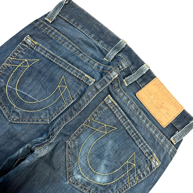 True Religion mid waist straight leg women designer jeans(w29)